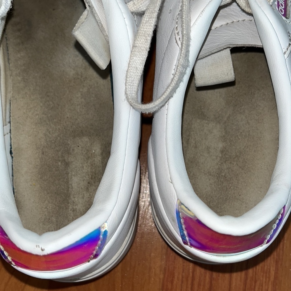 ADIDAS women’s SLEEK WHITE IRIDESCENT EXCLUSIVE Size 7.5 - Picture 8 of 9